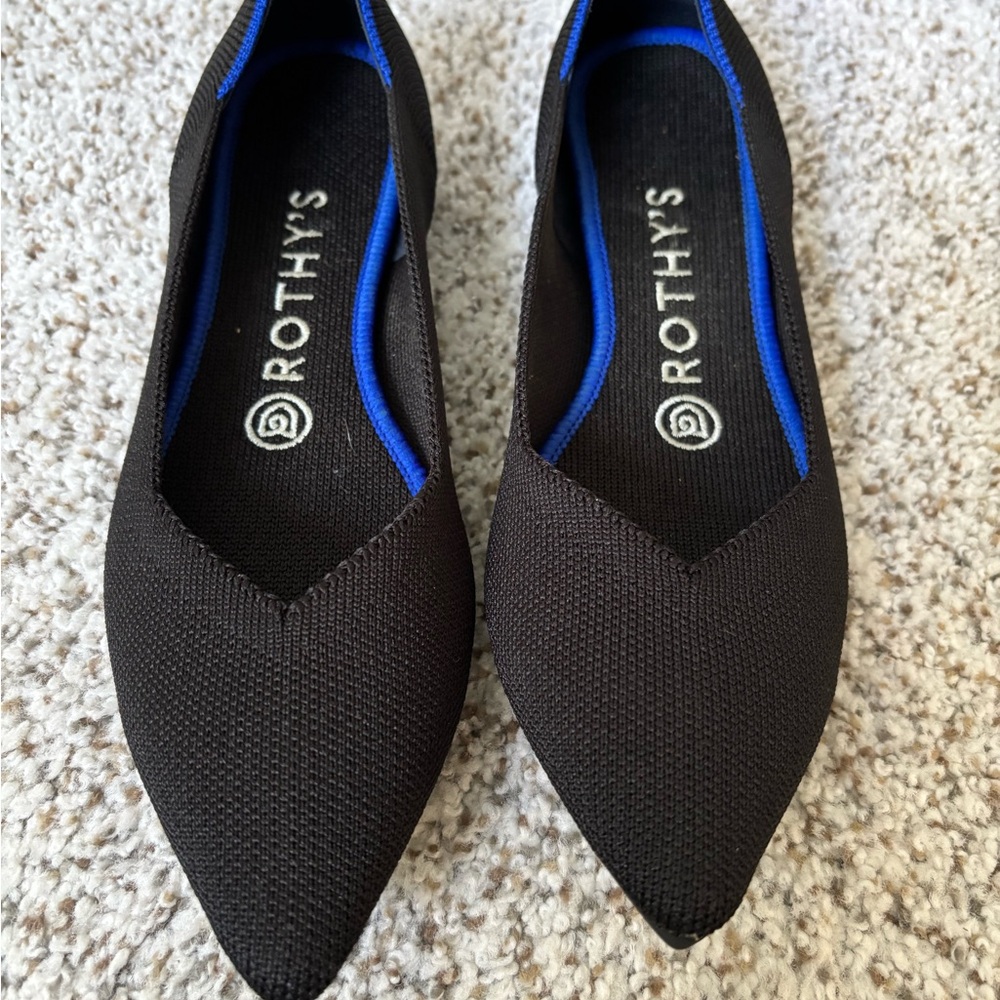 Rothy's Women's Black and Blue Flats - Picture 9 of 12